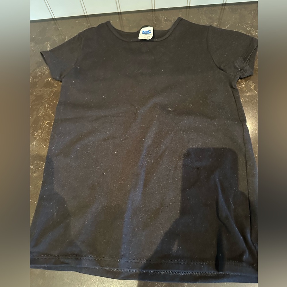 BODY WRAPPERS FOR BOYS Size 11-12 Black Short Sleeve Tee Shirt Dance Shi…